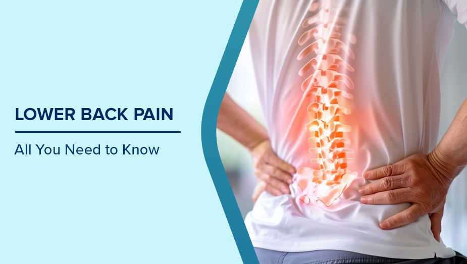Illustration of lower back pain and discomfort